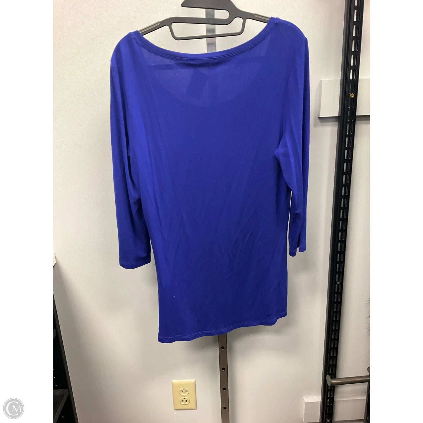 Top 3/4 Sleeve By Tahari In Purple, Size: M