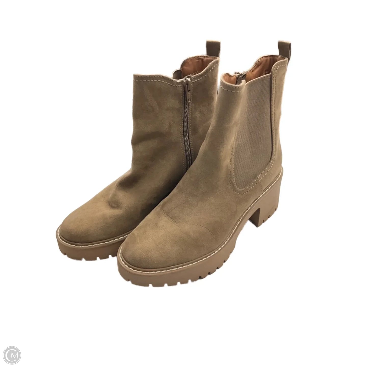 Boots Ankle Heels By Universal Thread In Tan, Size: 8