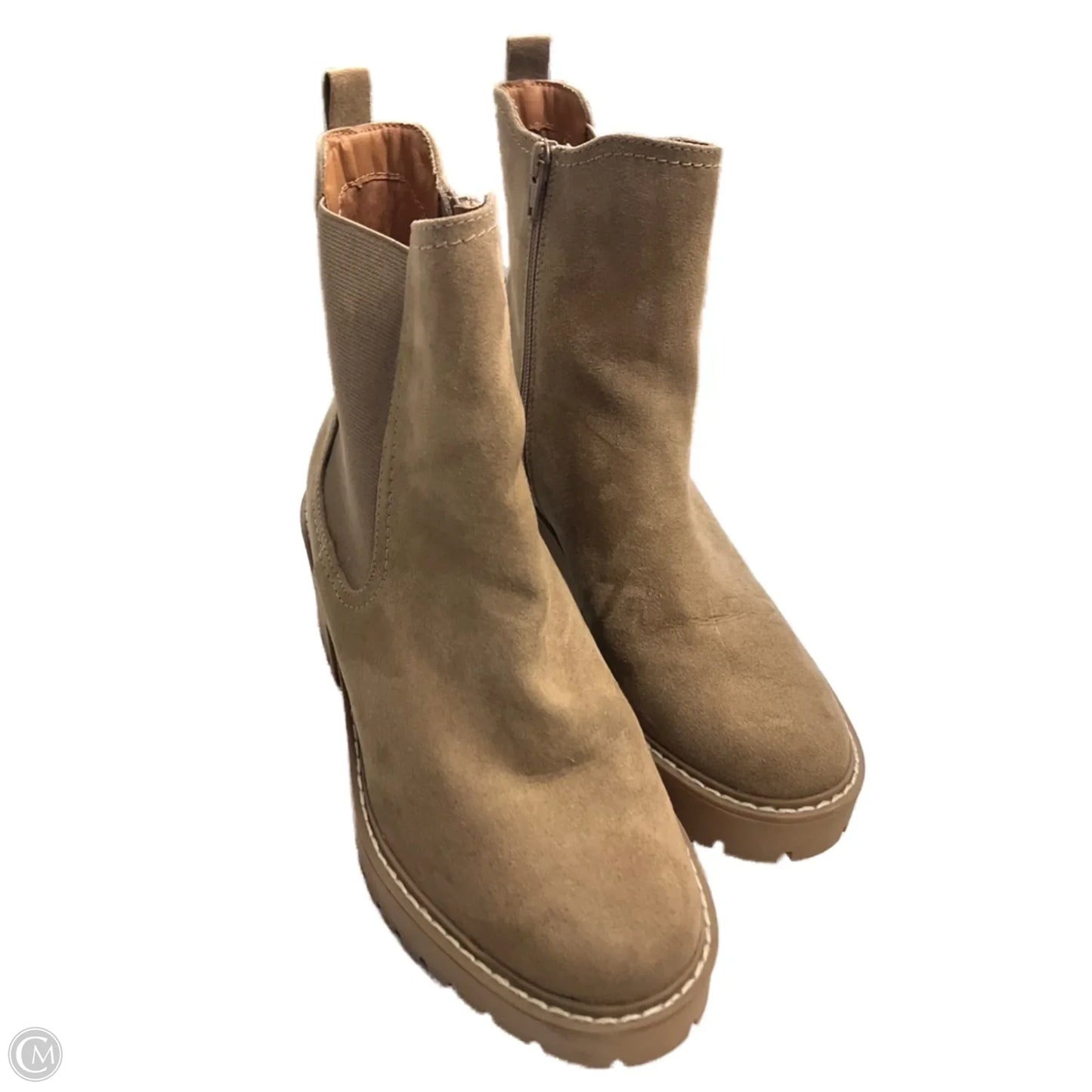 Boots Ankle Heels By Universal Thread In Tan, Size: 8