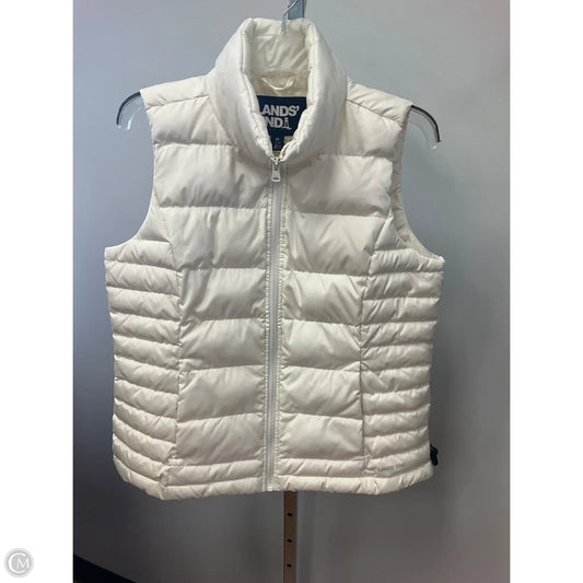 Vest Puffer & Quilted By Lands End In Ivory, Size: M