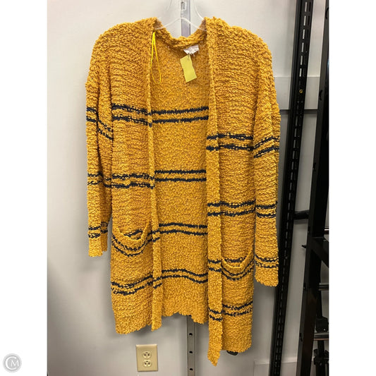 Sweater Cardigan By Sienna Sky In Yellow, Size: L