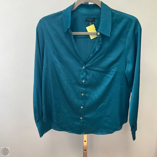 Blouse Long Sleeve By Talbots In Teal, Size: Mp