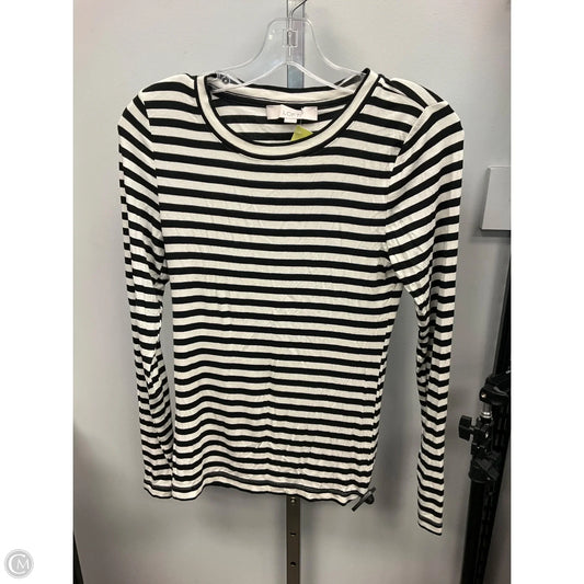 Top Long Sleeve By Loft In Striped Pattern, Size: S