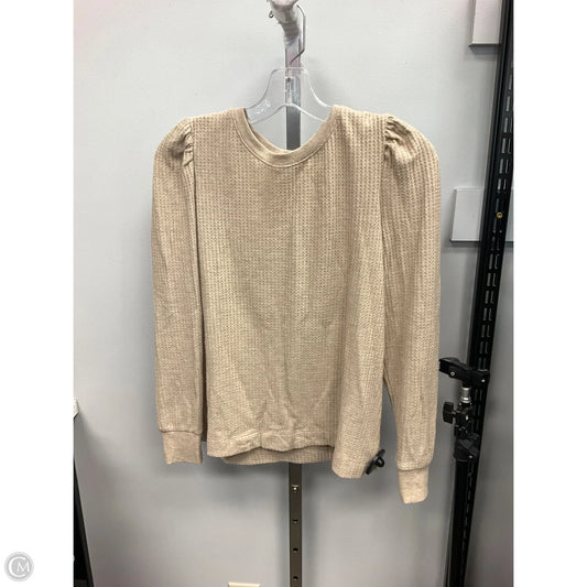 Top Long Sleeve By Loft In Beige, Size: Mp