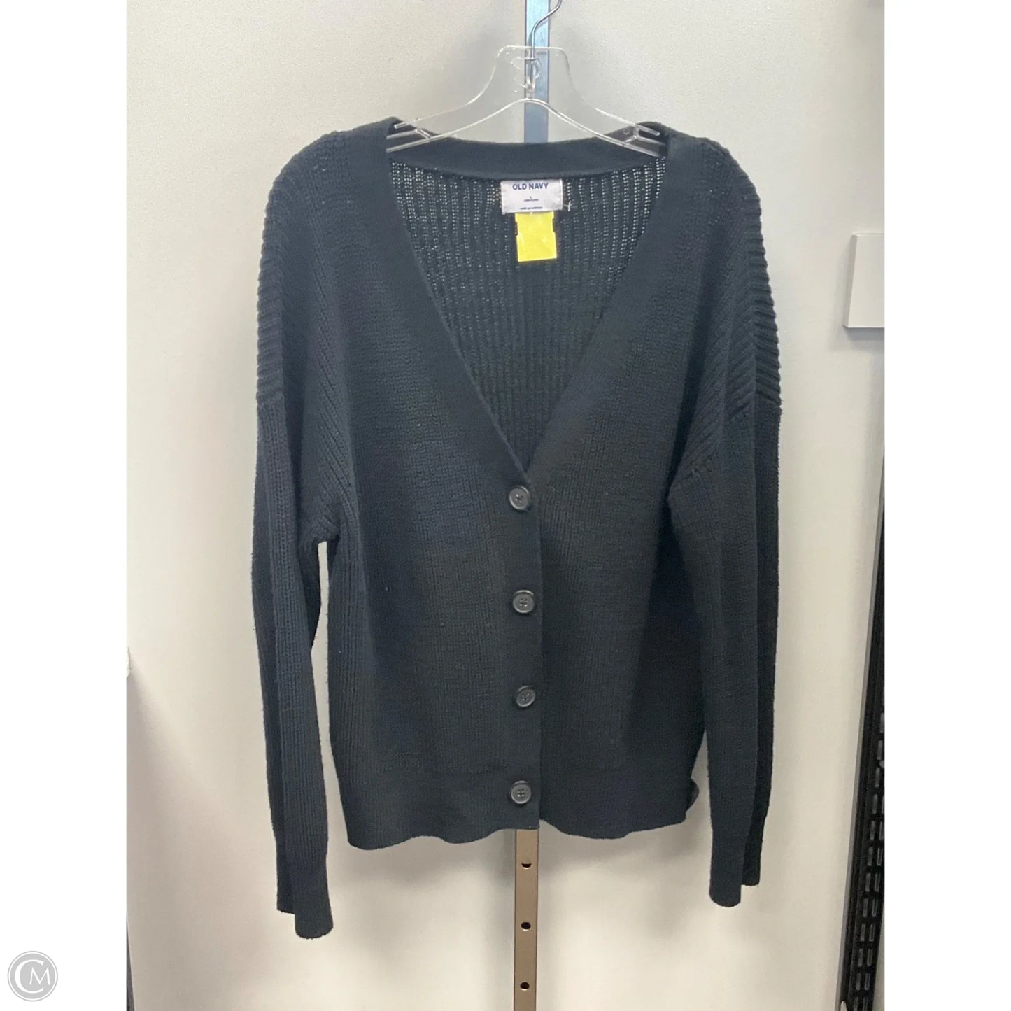 Sweater Cardigan By Old Navy In Black, Size: L