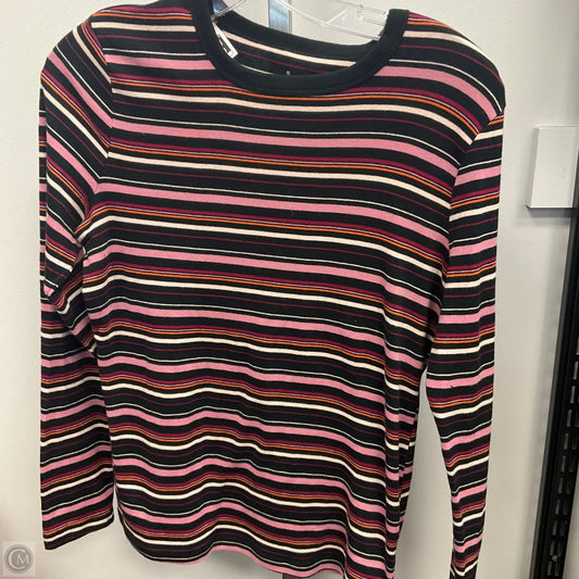 Top Long Sleeve By A New Day In Striped Pattern, Size: M