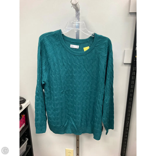Sweater By Croft And Barrow In Teal, Size: Xxl