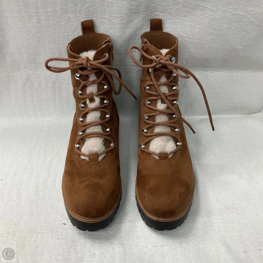 Boots Ankle Heels By Nine West In Brown, Size: 9