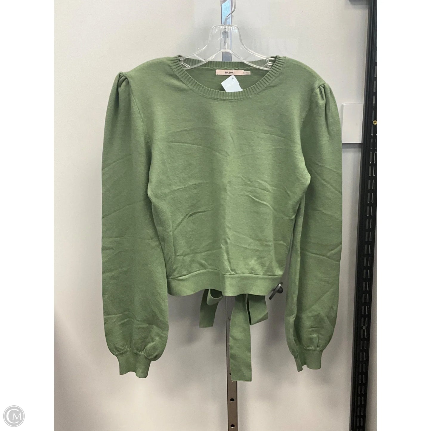 Top Long Sleeve By Miami In Green, Size: L