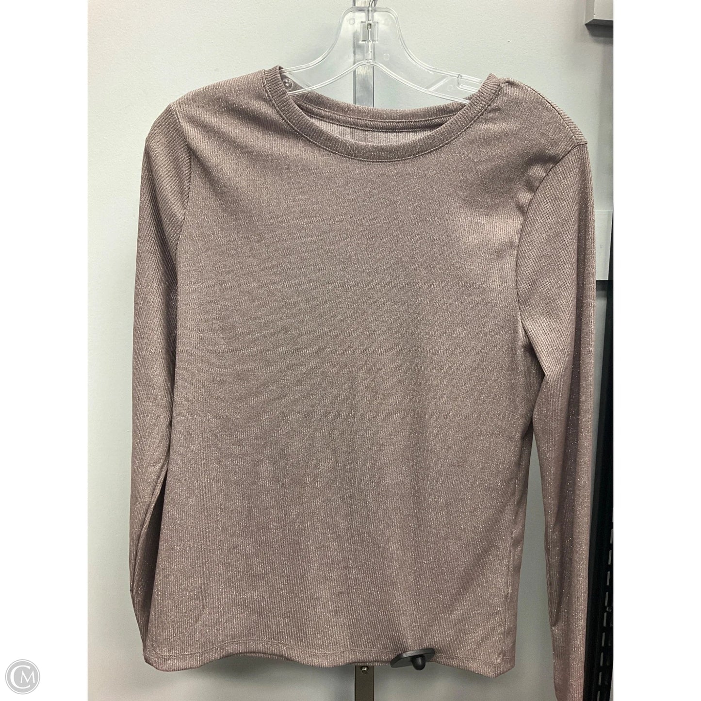 Top Long Sleeve By A New Day In Taupe, Size: L