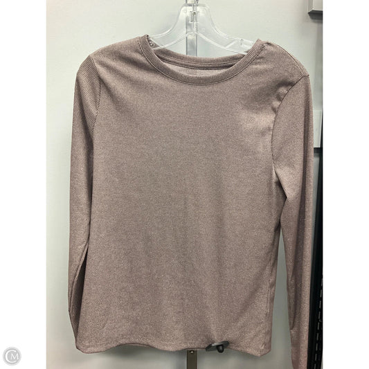 Top Long Sleeve By A New Day In Taupe, Size: L