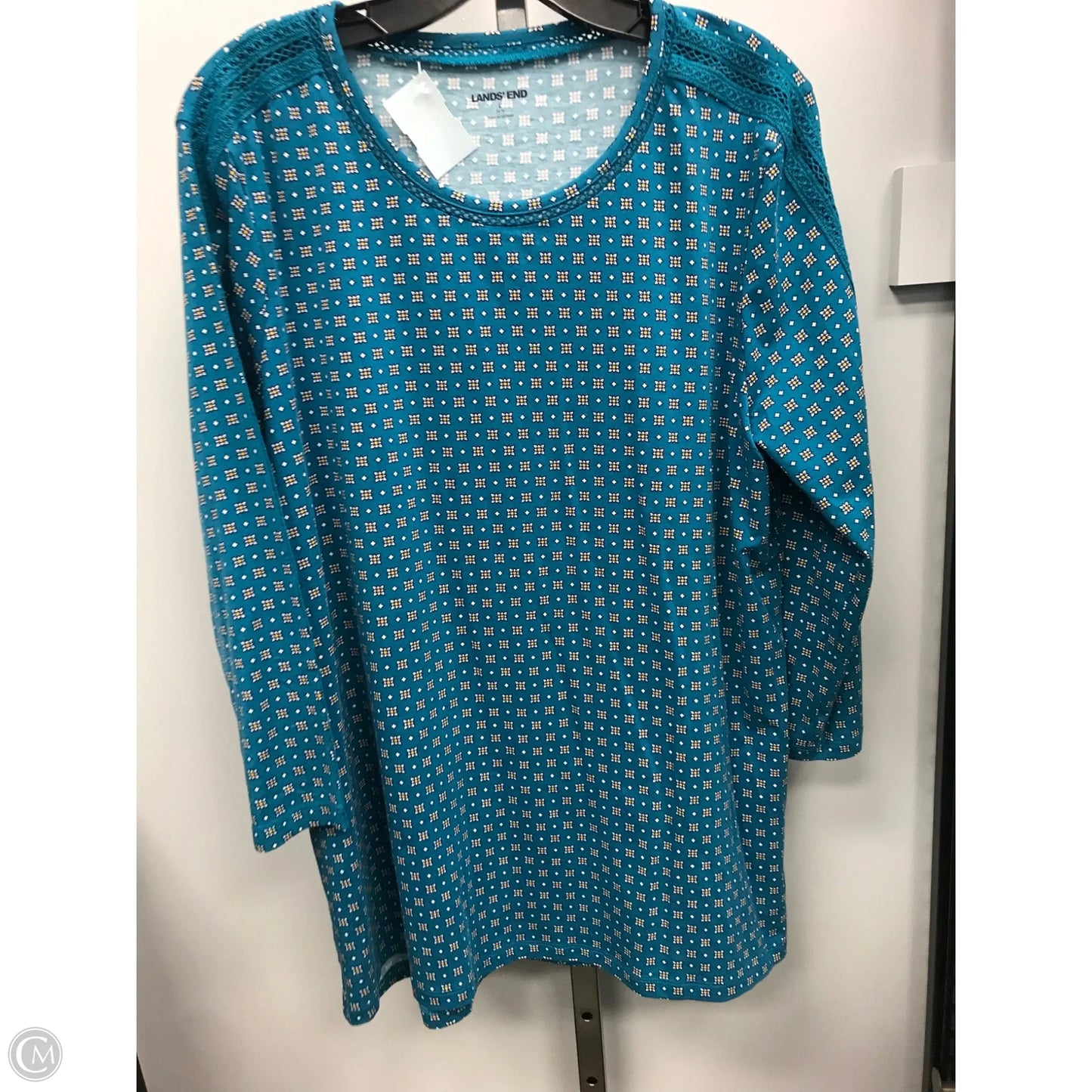 Top Long Sleeve By Lands End In Multi-colored, Size: L