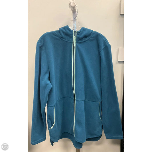 Jacket Fleece By Susan Graver In Teal, Size: L