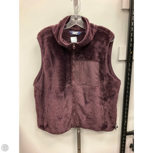 Vest Faux Fur & Sherpa By Lands End In Purple, Size: Xl
