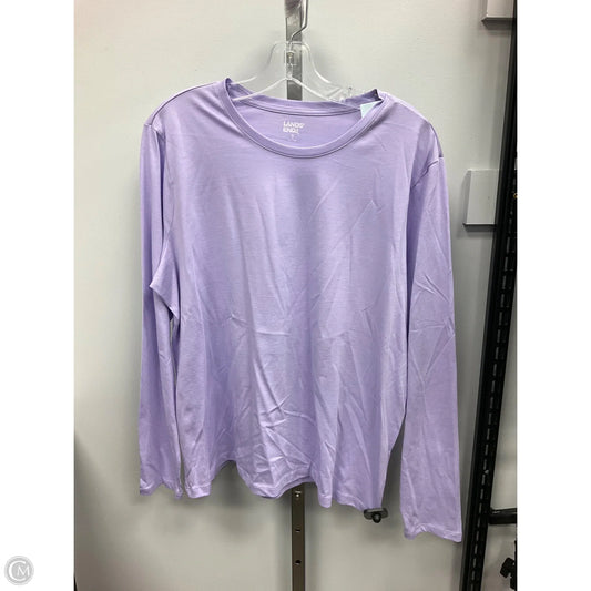 Top Long Sleeve Basic By Lands End In Purple, Size: Xl