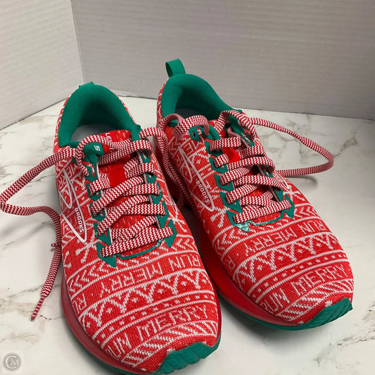 Shoes Athletic By Brooks In Red & White, Size: 6.5