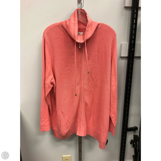 Sweater By Cj Banks In Peach, Size: 2x