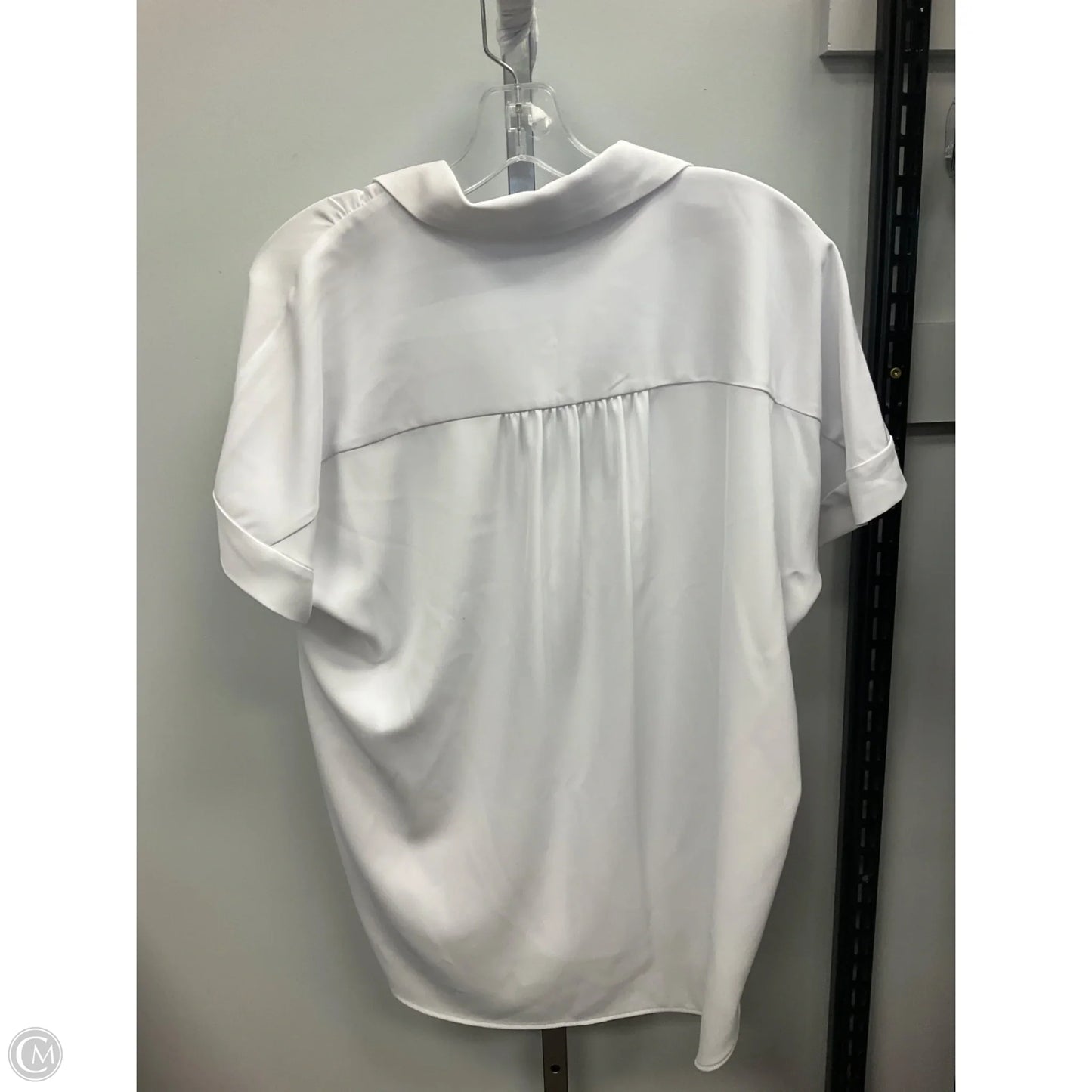 Top Short Sleeve By Calvin Klein In White, Size: L