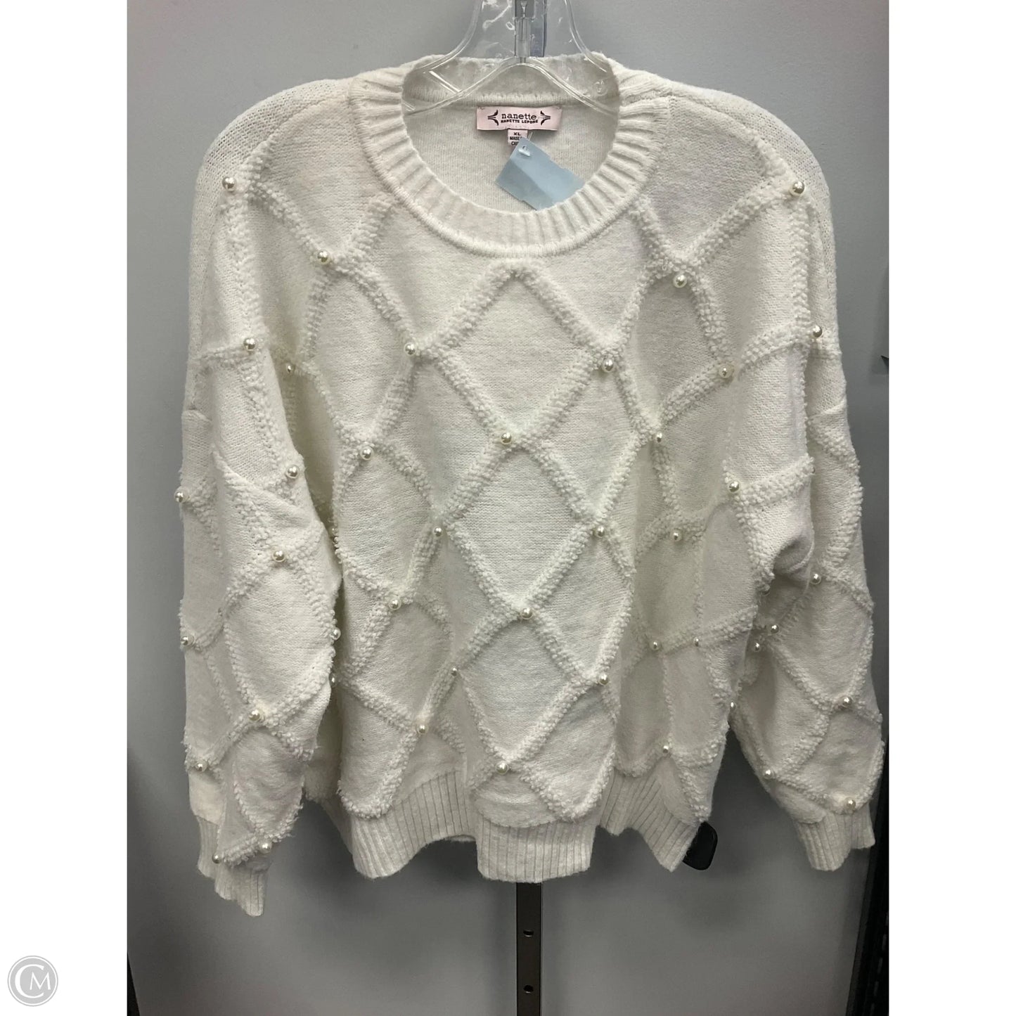 Sweater By Nanette Lepore In White, Size: Xl