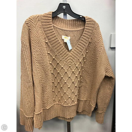 Sweater By Maeve In Tan, Size: Xl