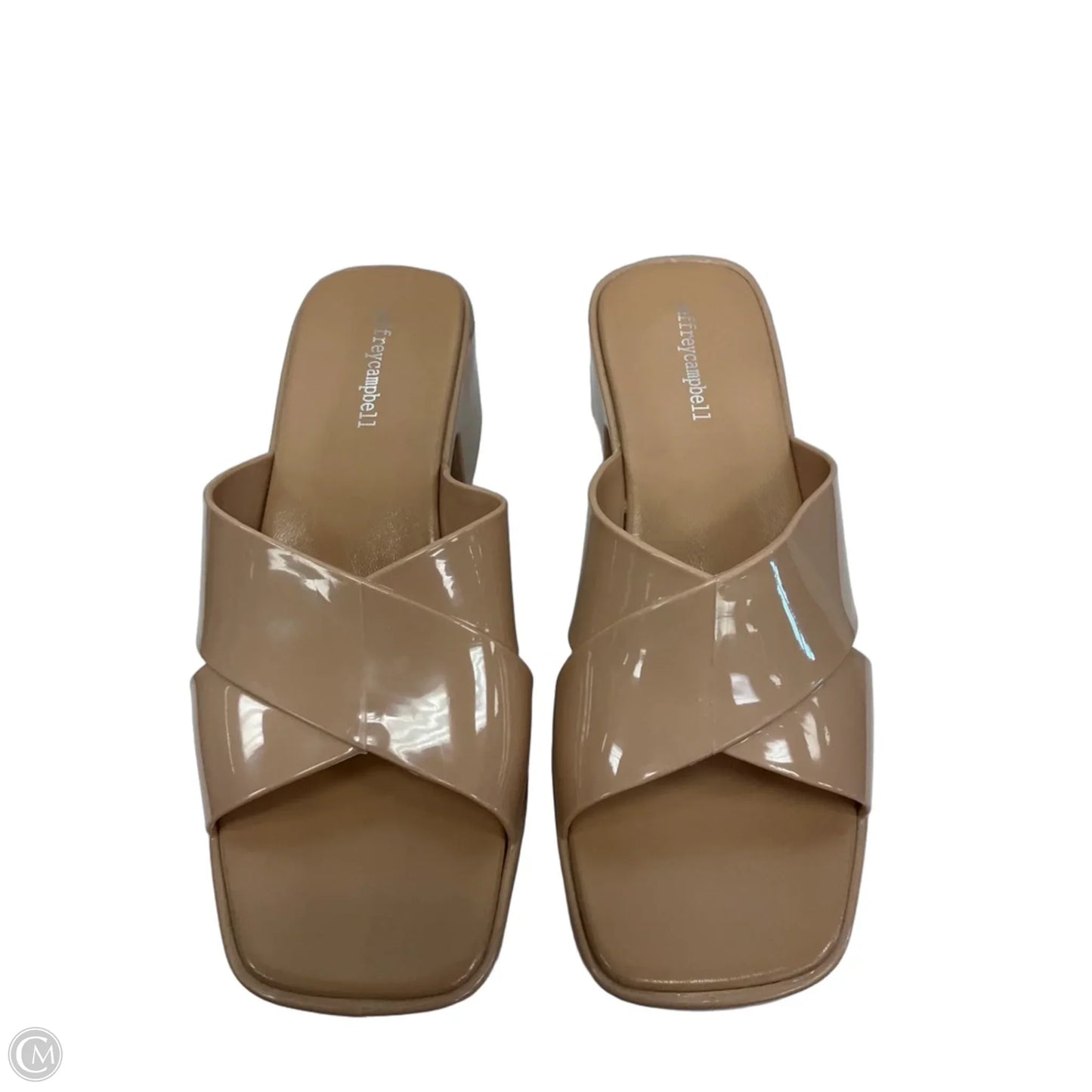 Sandals Heels Block By Jeffrey Campbell In Tan, Size: 9