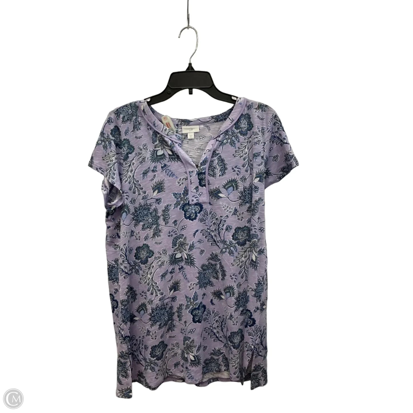 Top Short Sleeve By J. Jill In Blue & Purple, Size: M