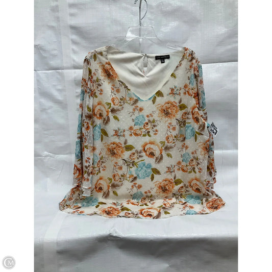 Top Long Sleeve By Clothes Mentor In Floral Print, Size: 2x
