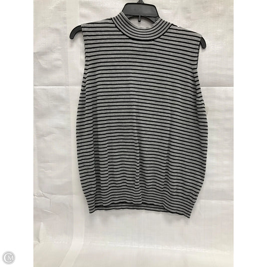 Top Sleeveless By Worthington In Striped Pattern, Size: Xl