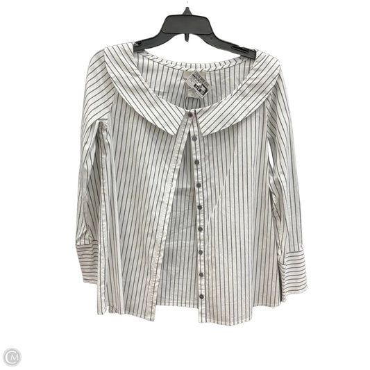 Blouse Long Sleeve By Clothes Mentor In Striped Pattern, Size: Xs