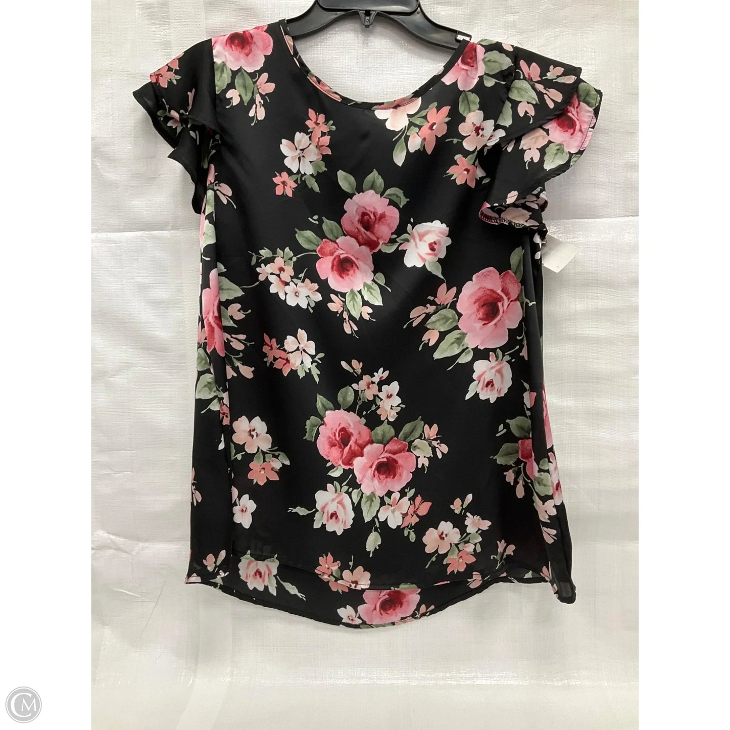 Top Short Sleeve By Clothes Mentor In Floral Print, Size: S