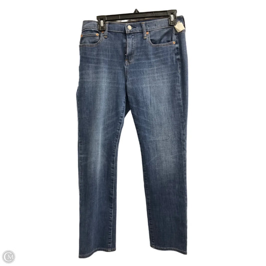 Jeans Straight By Gap In Blue Denim, Size: 10