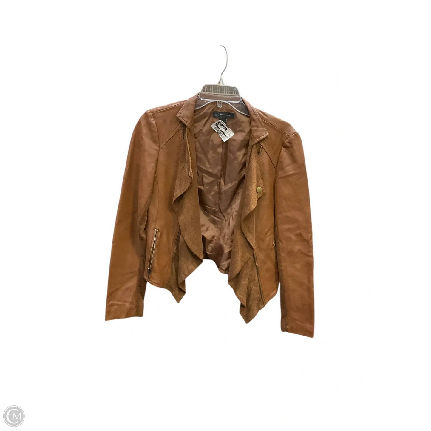 Jacket Moto By Inc In Tan, Size: S