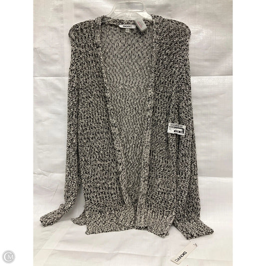 Sweater Cardigan By Dkny City In Black & White, Size: Xl