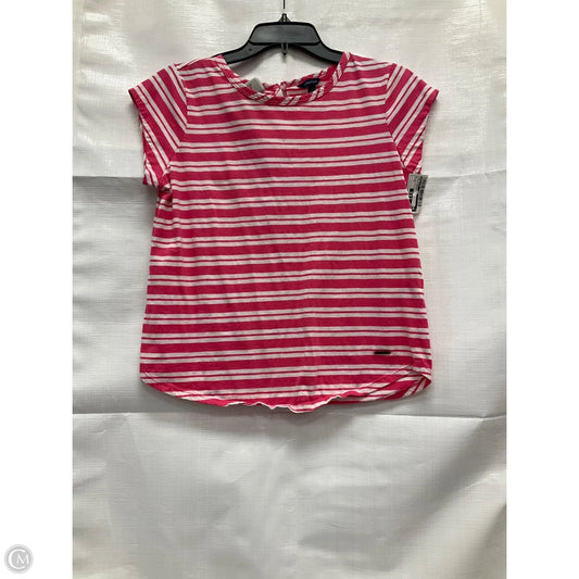 Top Sleeveless By Nautica In Pink & White, Size: S