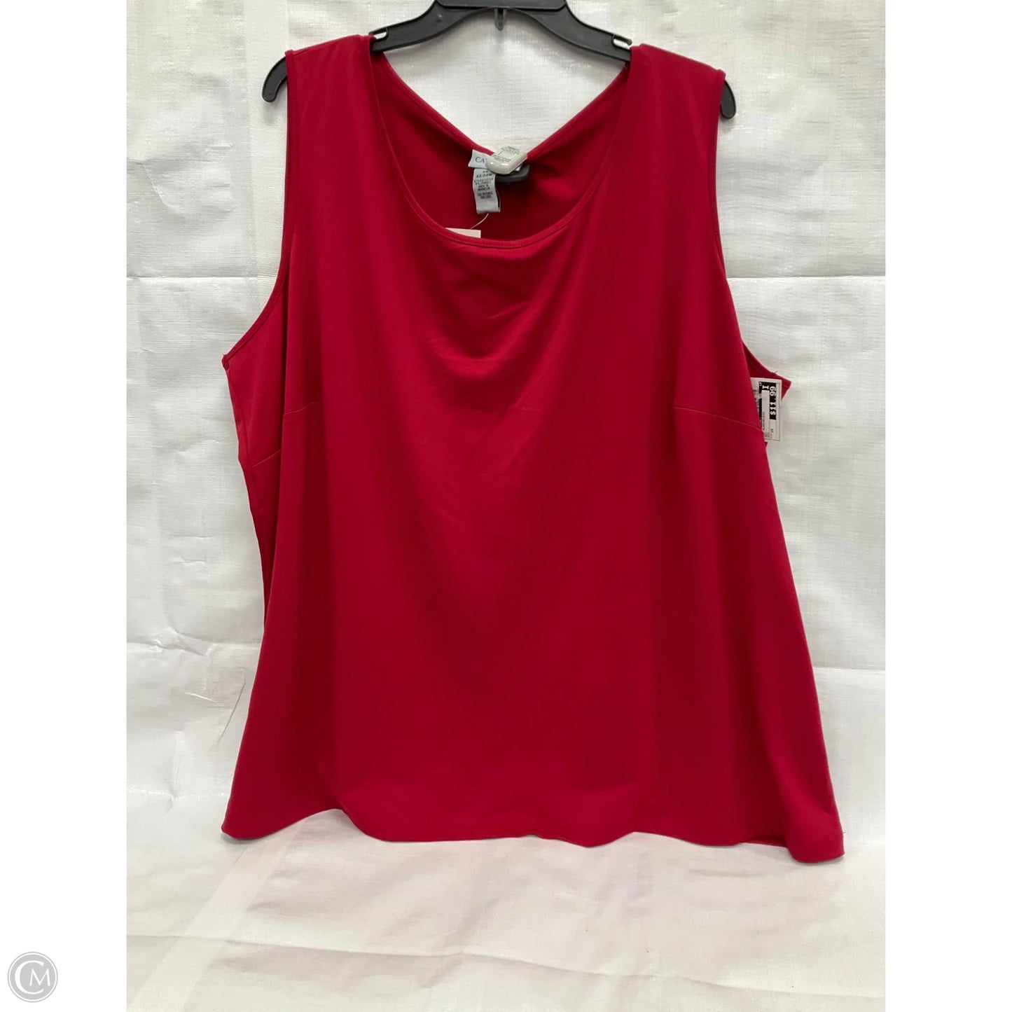 Top Sleeveless By Catherines In Red, Size: 2x