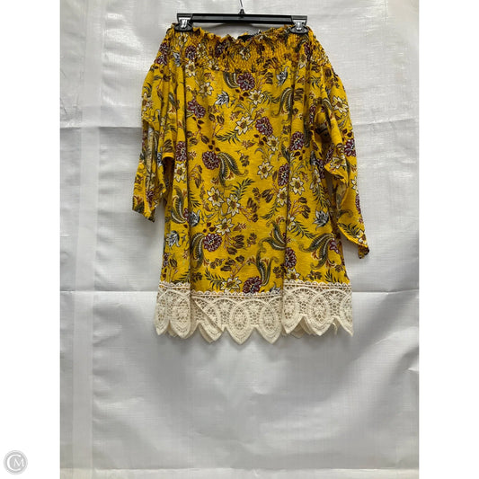 Top Short Sleeve By Rue 21 In Flowered, Size: 2x