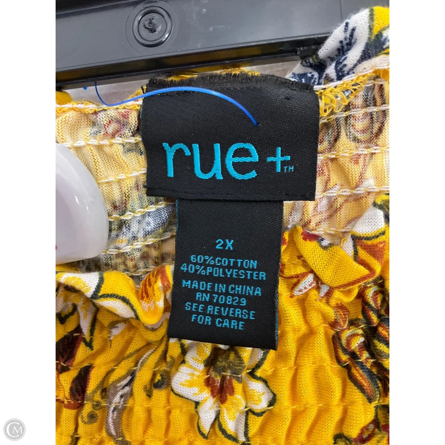 Top Short Sleeve By Rue 21 In Flowered, Size: 2x