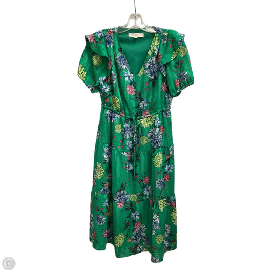 Dress Casual Midi By Loft In Green, Size: Xsp