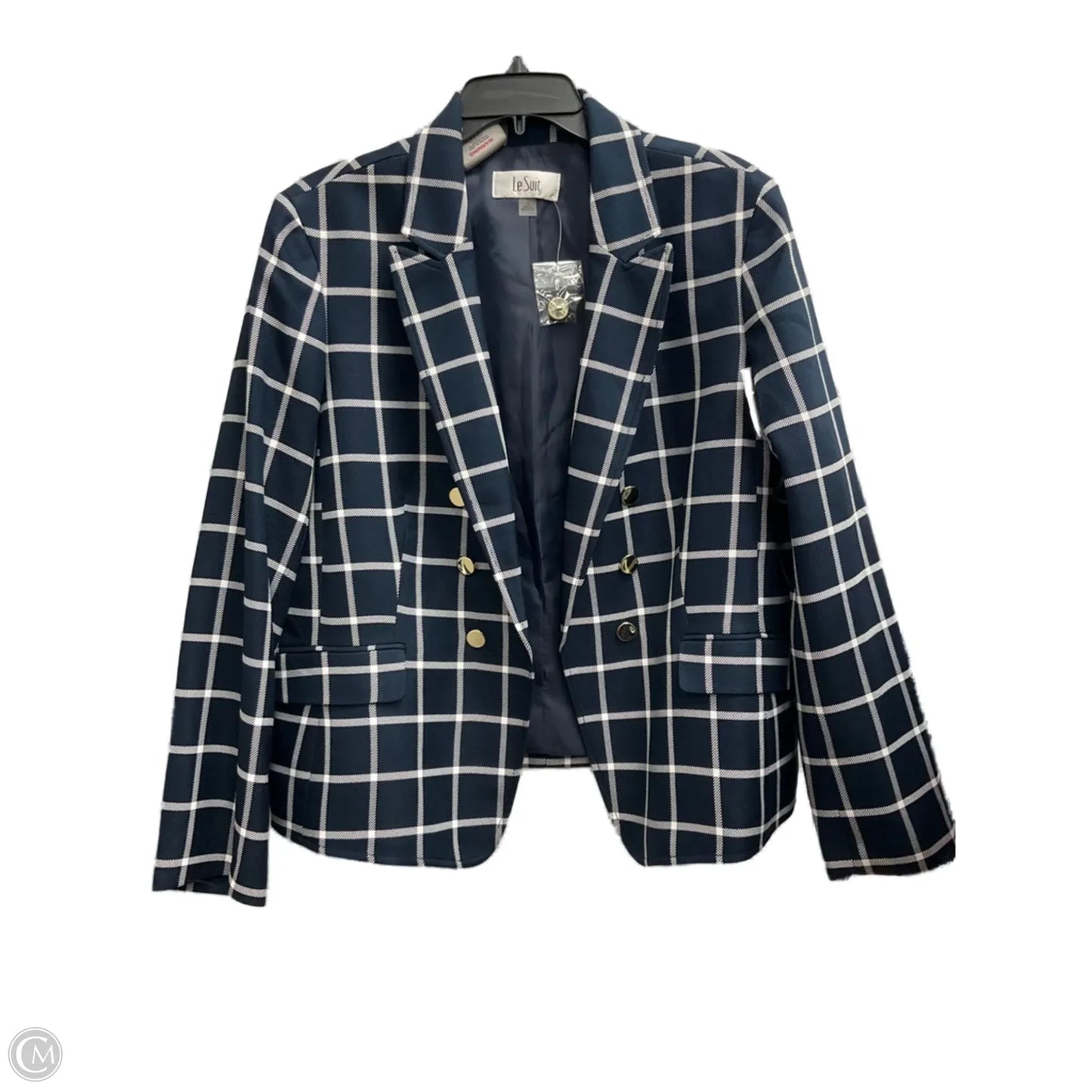 Blazer By Le Suit In Plaid Pattern, Size: 1x