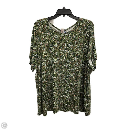 Top Short Sleeve Basic By Old Navy In Floral Print, Size: Xxl