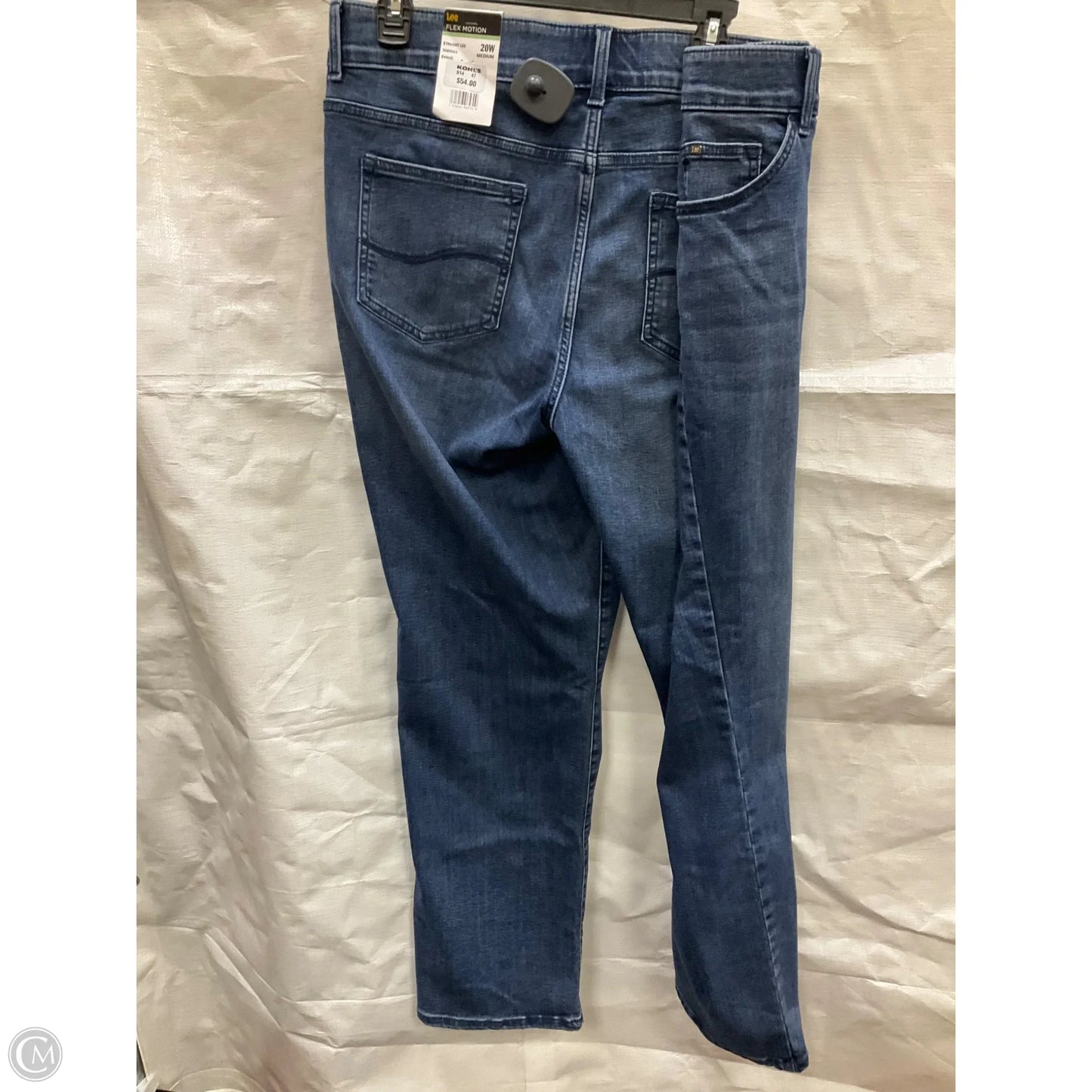 Jeans Straight By Lee In Blue Denim, Size: 20