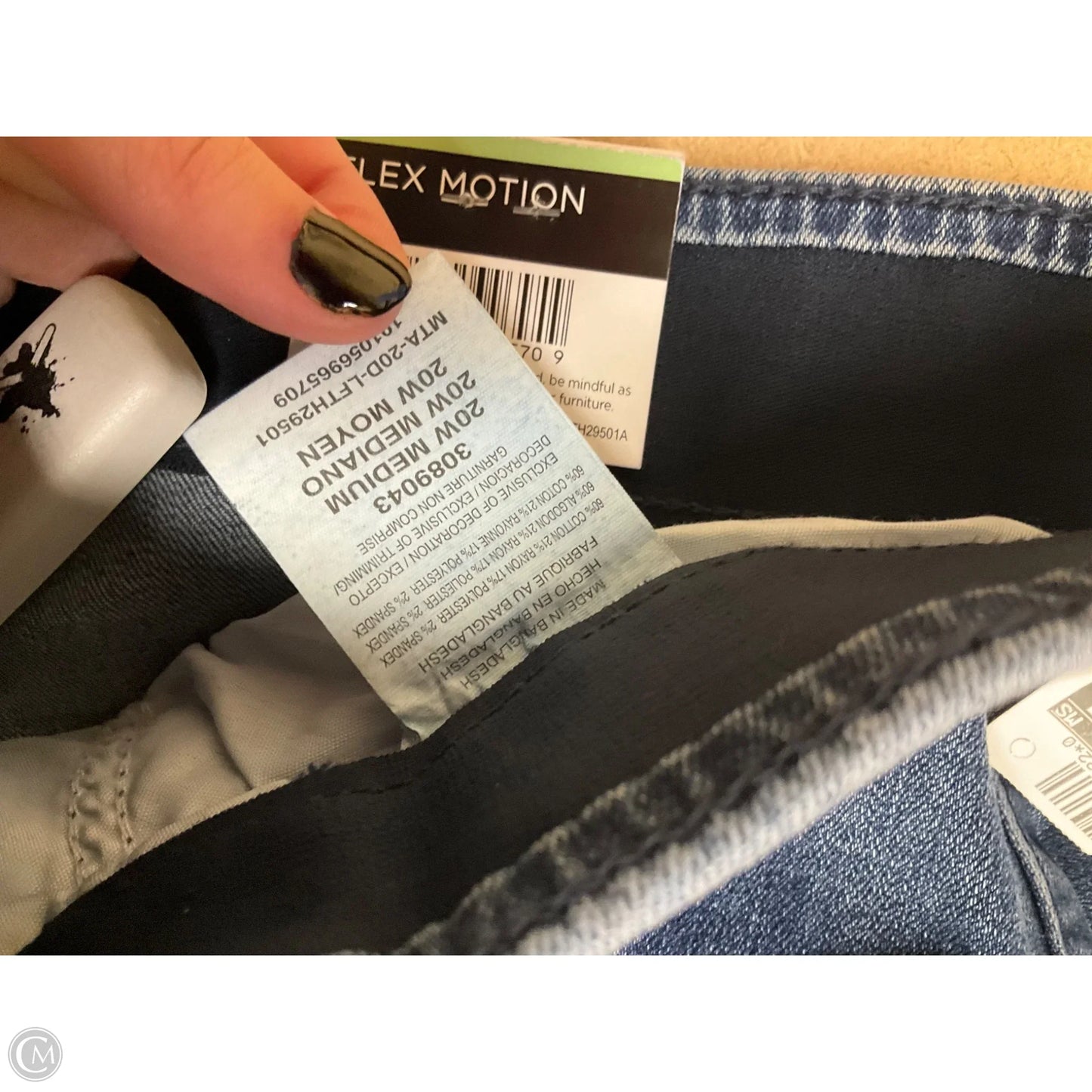 Jeans Straight By Lee In Blue Denim, Size: 20