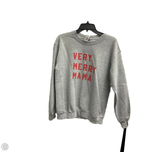 Top Long Sleeve By Gildan In Grey, Size: S