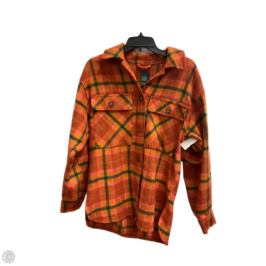 Jacket Shirt By Wild Fable In Orange & Pink, Size: Xs
