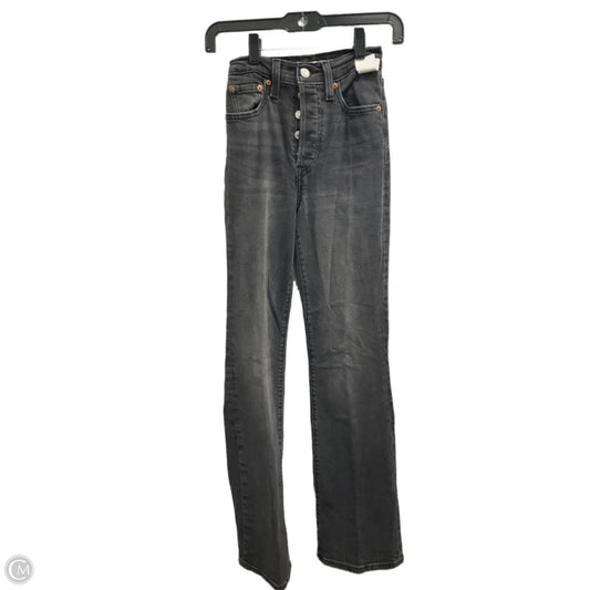 Jeans Boot Cut By Levis In Black Denim, Size: 0