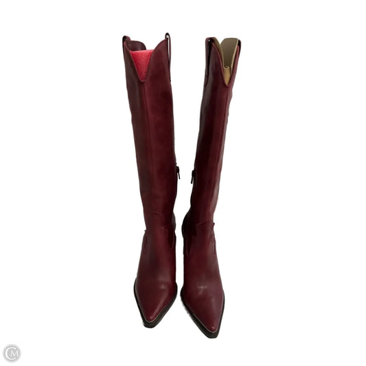 Boots Knee Heels By Gianni Bini In Red, Size: 7.5