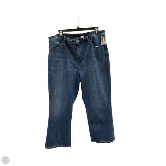 Jeans Cropped By Talbots In Blue Denim, Size: 16