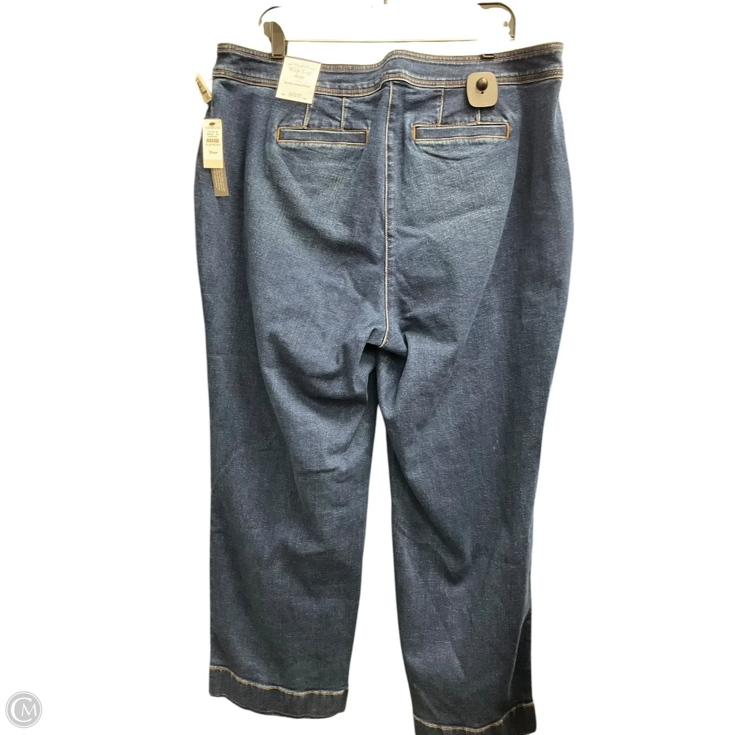 Jeans Wide Leg By Talbots In Blue Denim, Size: 18