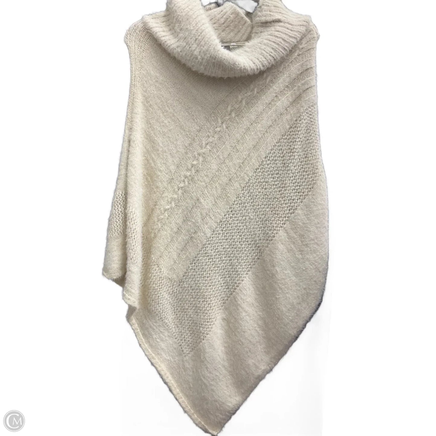 Poncho By Do Everything In Love In Cream, Size: Osfm