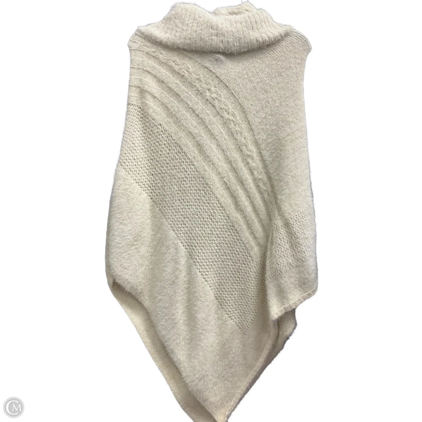 Poncho By Do Everything In Love In Cream, Size: Osfm